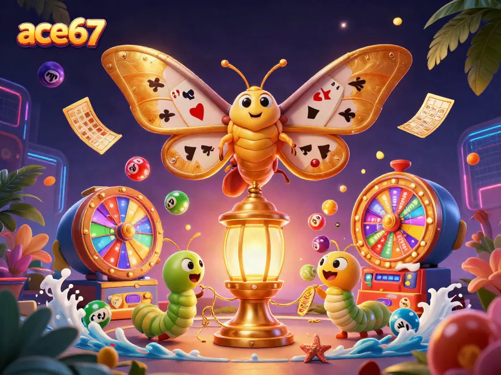 Experience high-stakes gaming with ace67 in this vibrant casino scene featuring captivating characters and dynamic elements.