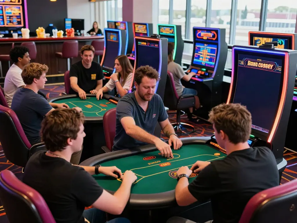 Players enjoying diverse games at independent casinos not on gamstop