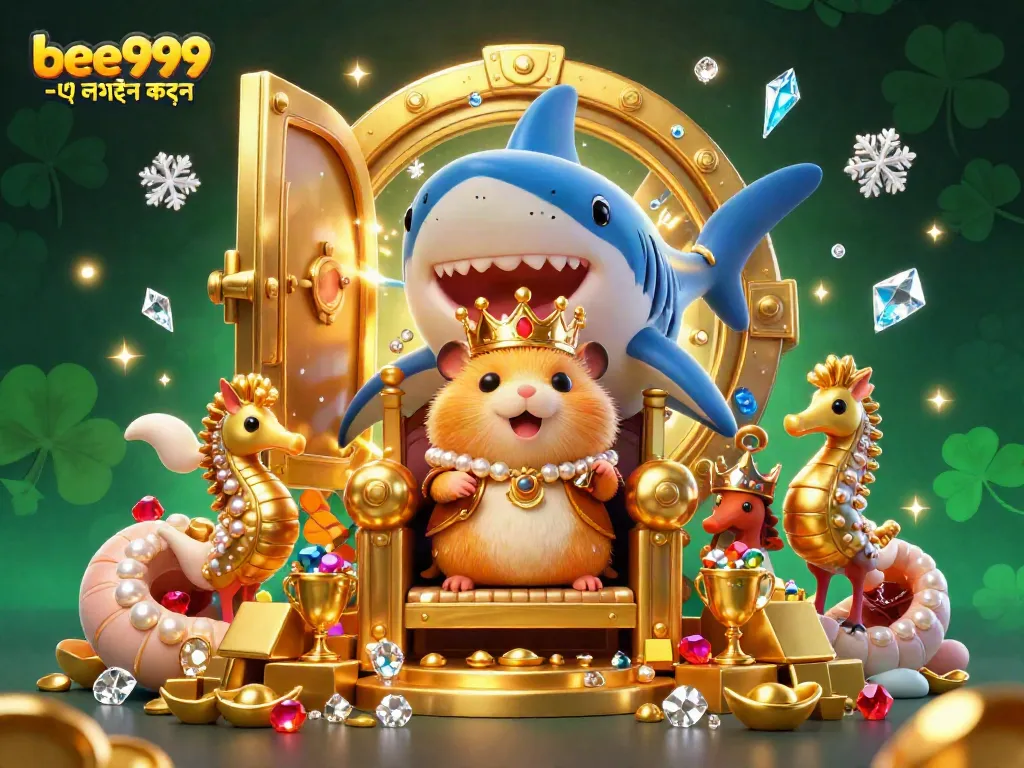 Engage with the unique world of bee999 -এ লগইন করুন, where a golden hamster king reigns amidst treasures.