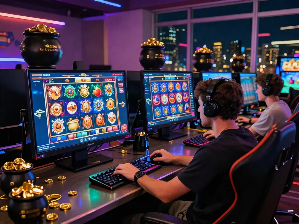 Player enjoying games at independent casinos not on GamStop with vibrant visuals and cozy atmosphere