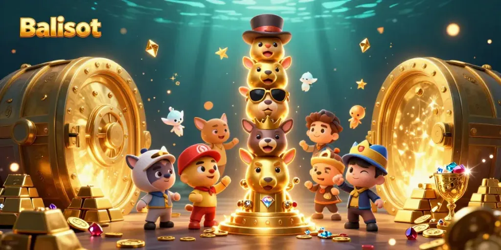 Balislot offers thrilling casino action with a vibrant totem and treasure-filled vault.