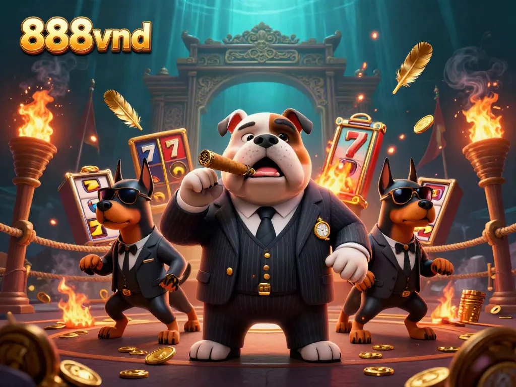 Engage with 888vnd's thrilling slot experience in this vibrant casino scene.