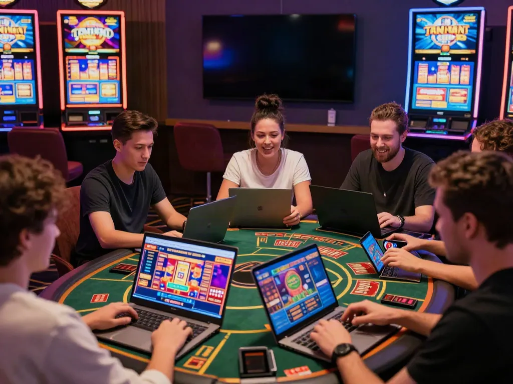 Players enjoying independent casinos not on gamstop with vibrant graphics and engaging games.