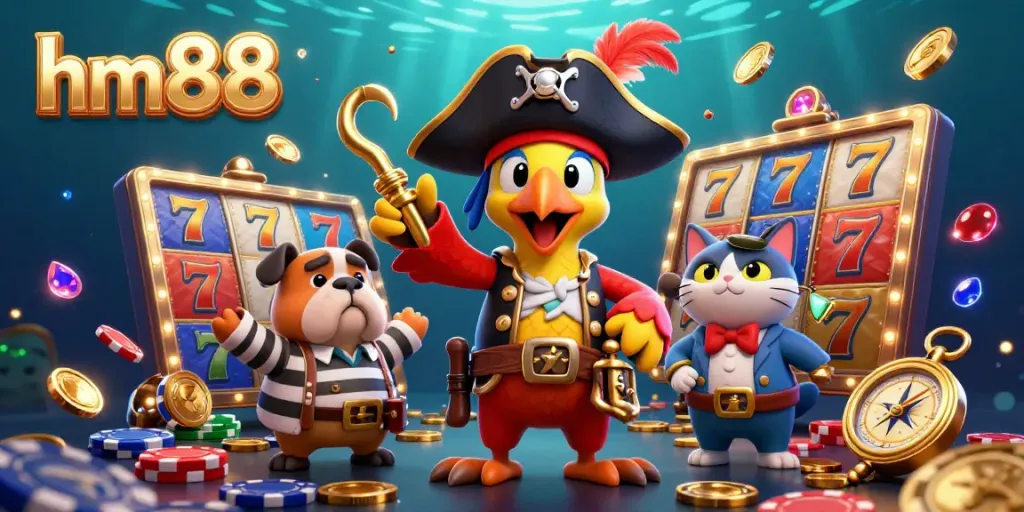 Experience the thrilling h87 casino atmosphere with vibrant slot reels and engaging game characters.