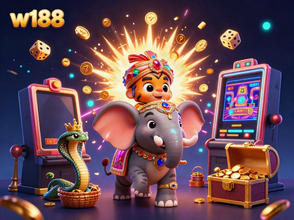 Experience excitement at w188 with a dynamic scene showcasing a marvelous casino adventure.