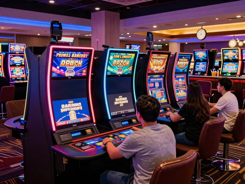 Independent casinos not on GamStop atmosphere with lively gaming floor and engaged players