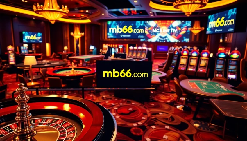 Experience the thrill of online gambling at mb66-t.com with luxury casino elements.