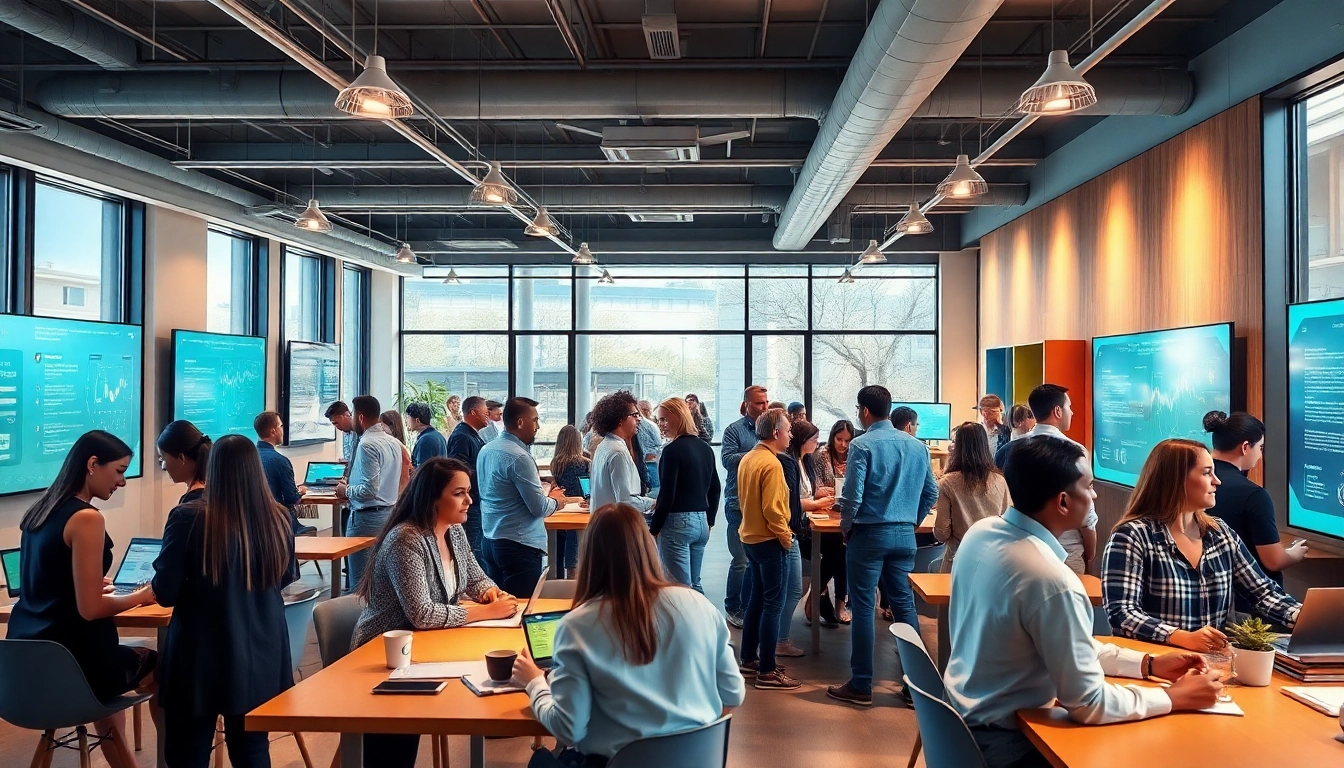 Community builders engaging at LC88 Land, showcasing collaboration and innovation in a vibrant space.