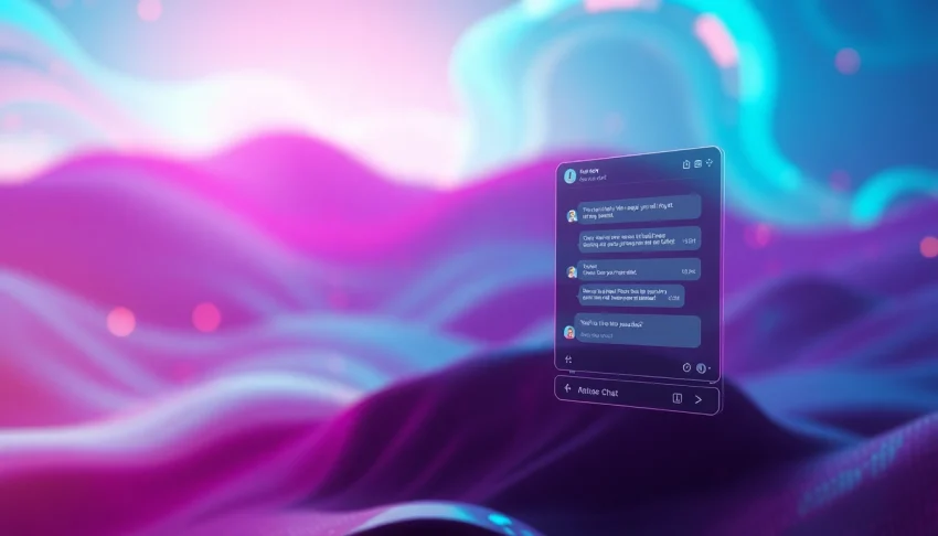 A digital chat interface showcasing ai porn chat with a vibrant, engaging AI character.