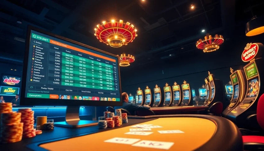 Engaging online gambling scene showcasing the vibrant atmosphere of http://hm88.blue/, featuring casino games and sports betting.