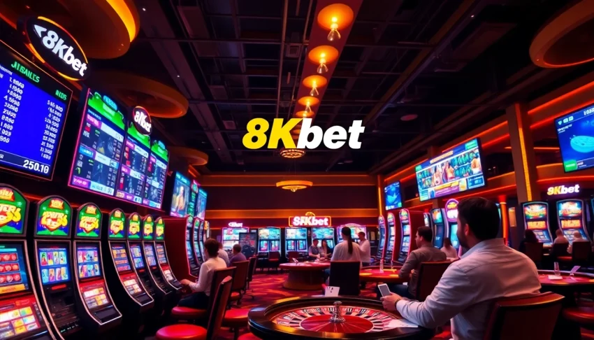 Engaging scene at 8Kbet showcasing excitement in online gaming and sports betting.
