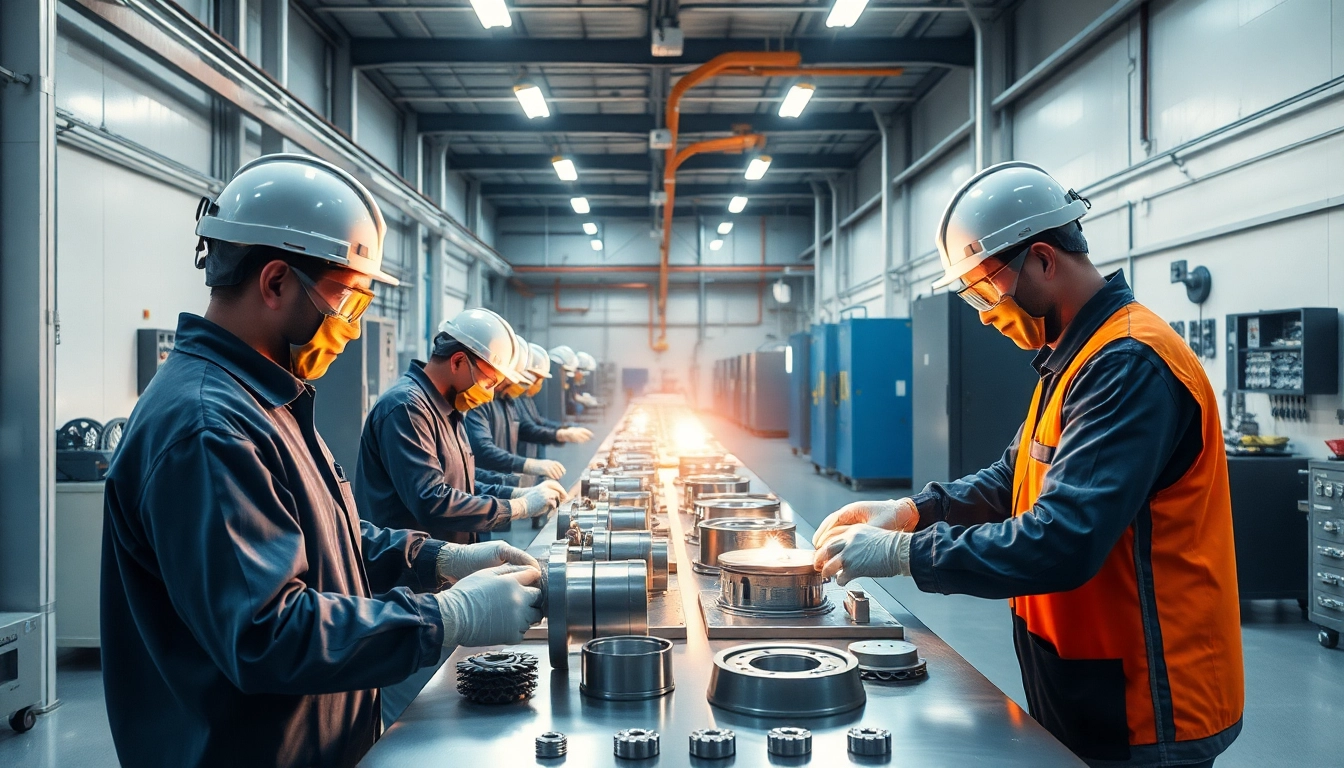 Zinc plating Malaysia in a modern electroplating facility with technicians at work.