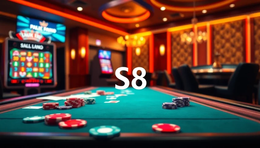 Experience high-stakes gambling actions at S8 casino with a vibrant gaming scene.