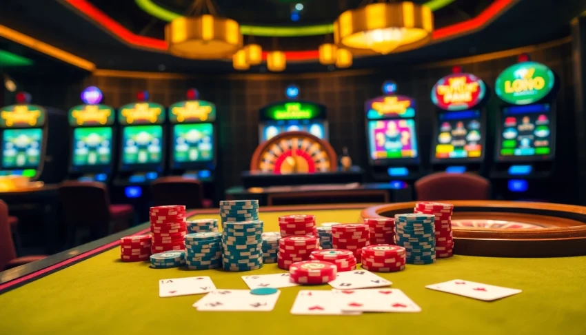 Experience the excitement of casinos at https://jun88buzz.info/ with luxurious poker tables and vibrant slot machines.