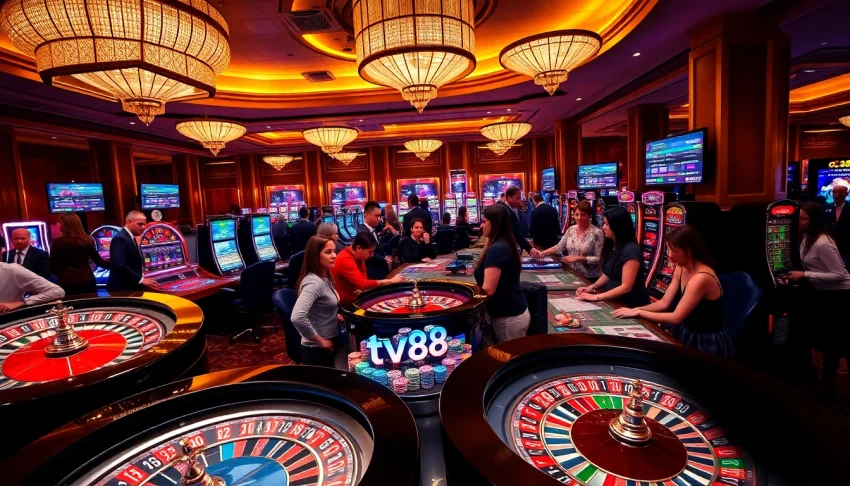 Experience the thrill of tv88 with vibrant casino gaming and luxury atmosphere.