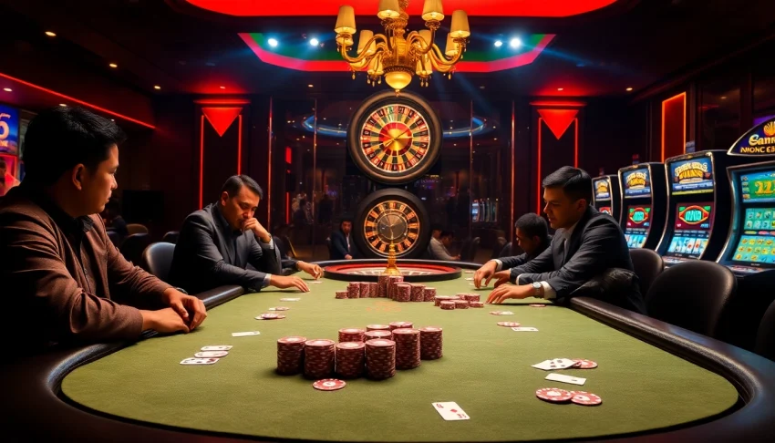 Experience the excitement of high-stakes poker at mb66.nyc casino.