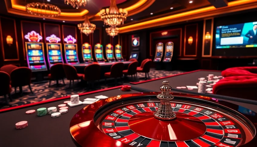 Experience the excitement of nhà cái 39bet with vibrant casino tables and slot machines.