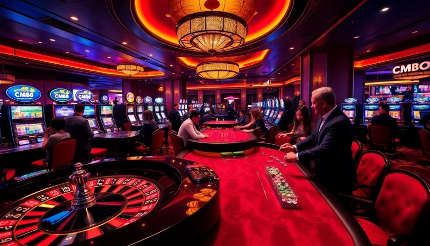 Experience the thrill of cm88 in a luxurious casino with gambling action.