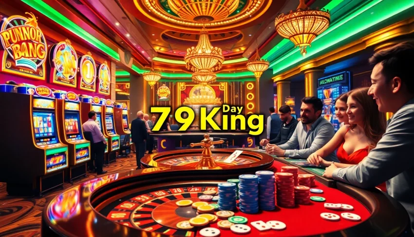 Experience the thrill of gambling at 79King with vibrant slot machines and high-stakes poker.