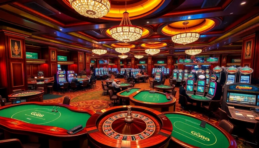 Excited gamblers enjoying the GG88 casino experience with dynamic games and luxurious ambiance.