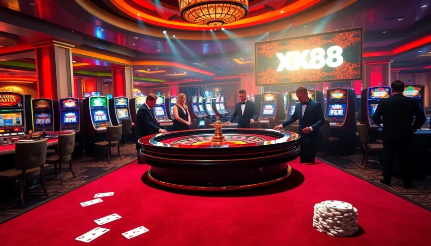 Experience the thrill of gambling at a luxury casino with the XX88 roulette table.