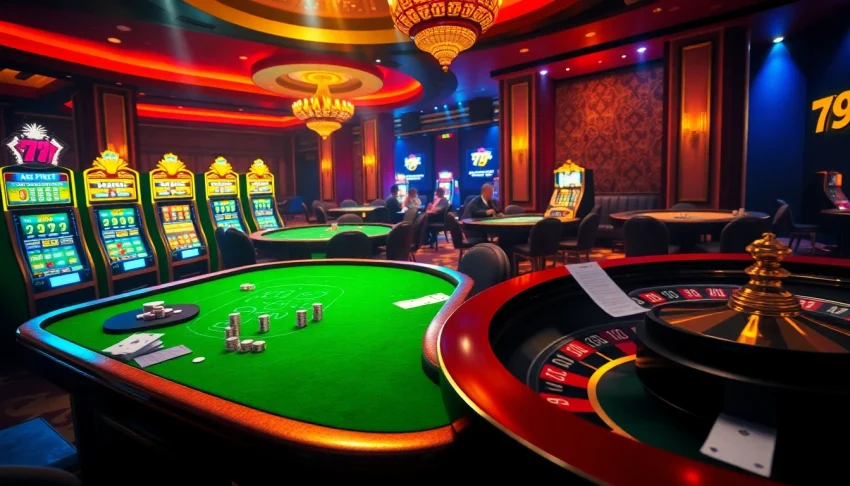 Experience the thrill of winning at 79king with vibrant casino tables and engaged players.