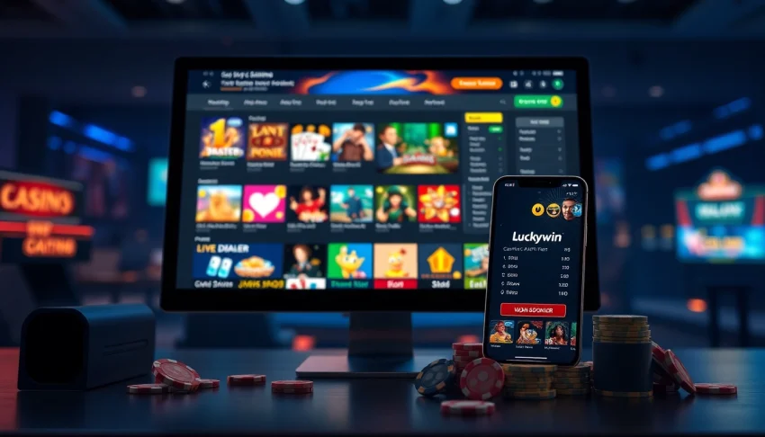 Engaging online gambling platform showcasing Luckywin games with vibrant graphics and user-friendly design.