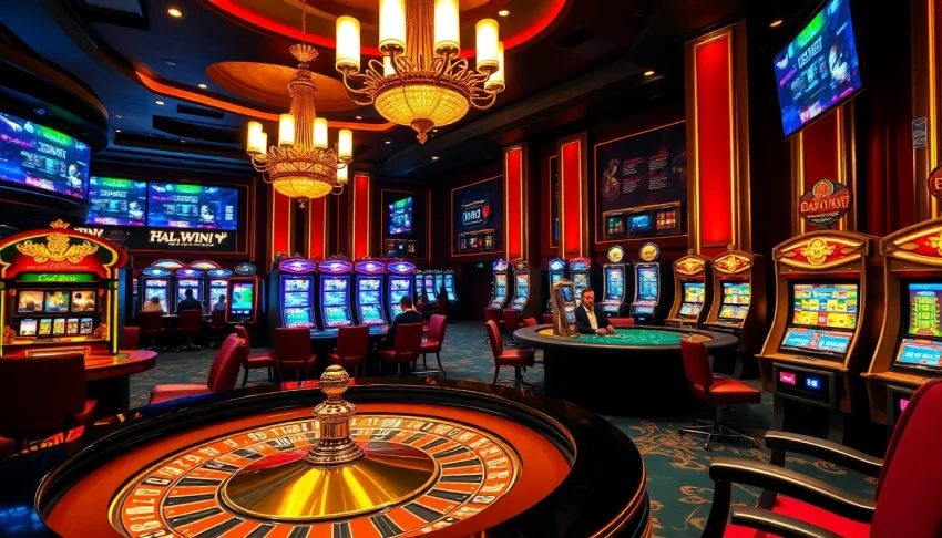 Experience the excitement of casino gameplay at hay.win with poker chips and roulette tables.