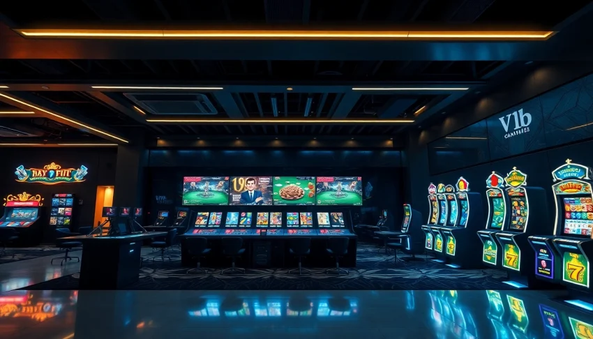 Dynamic online gambling interface at vin777.gb.net showcasing diverse games in a luxurious, user-friendly layout.