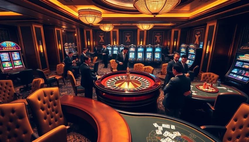 Players engaging in high-stakes roulette gameplay at 39BET casino, showcasing excitement and luxury.