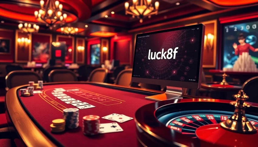 Playing at a luxurious casino table, featuring https://luck8f.jpn.com/ for an exciting online experience.