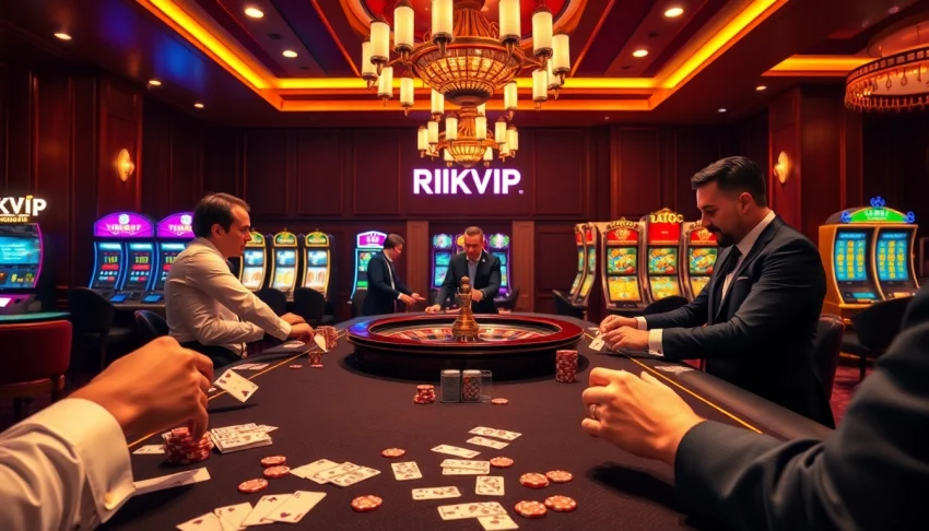 Experience RIKVIP online gambling with vibrant casino tables and exciting gameplay.