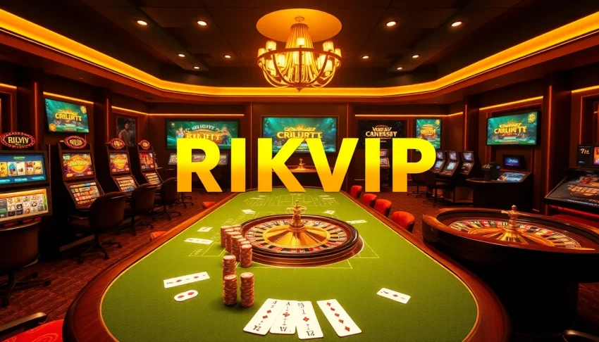 Experience RIKVIP with vibrant casino tables, engaging live dealer screens, and luxurious game interfaces.