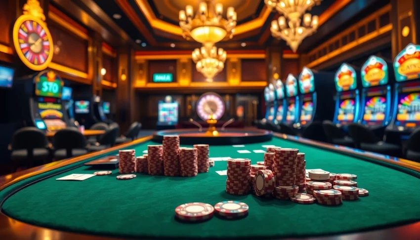 Betting chips and cards at a luxurious casino table featuring S8 strategies for better odds.