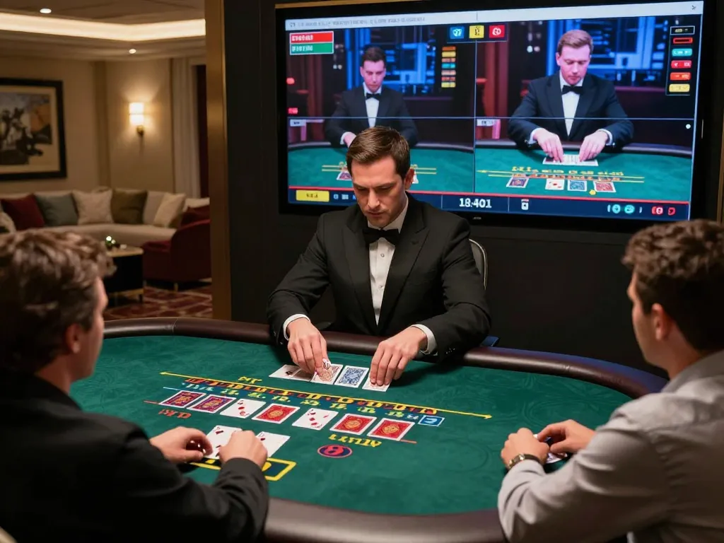 Players engage in strategic decision-making during a live blackjack session with MB66 online casino