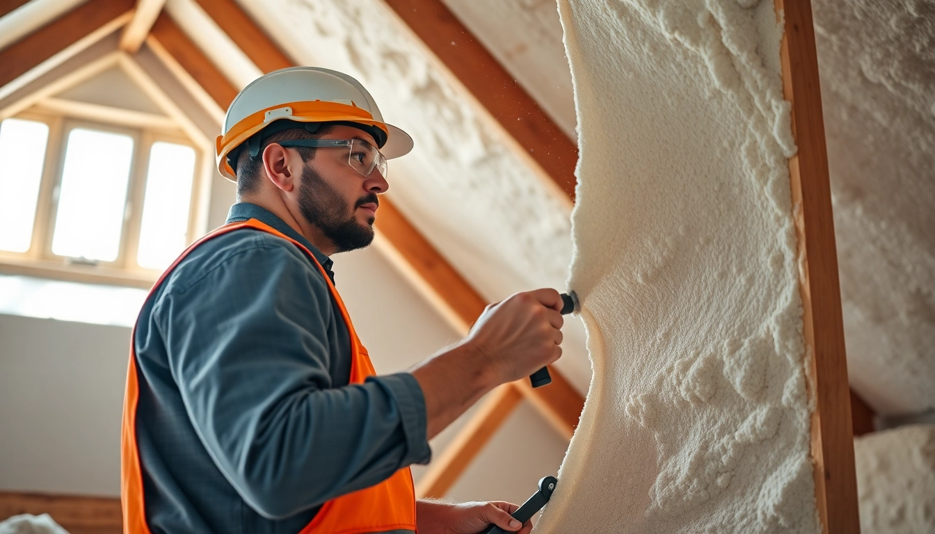 Efficient spray foam removal Surrey service in action, with workers expertly handling insulation materials.