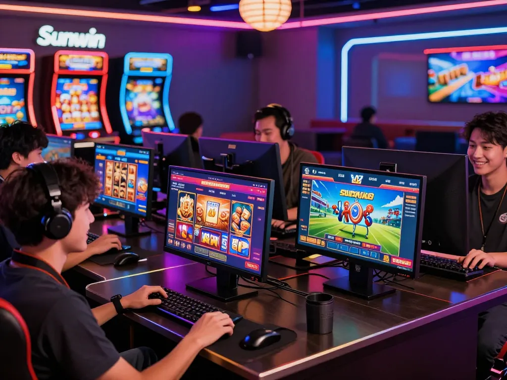 Engaged players enjoying Sunwin's vibrant online gaming platform with stunning visuals and interactive options.