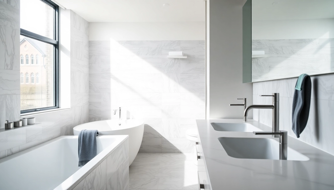 Manchester bathroom fitters demonstrating expert craftsmanship in a beautifully renovated space.