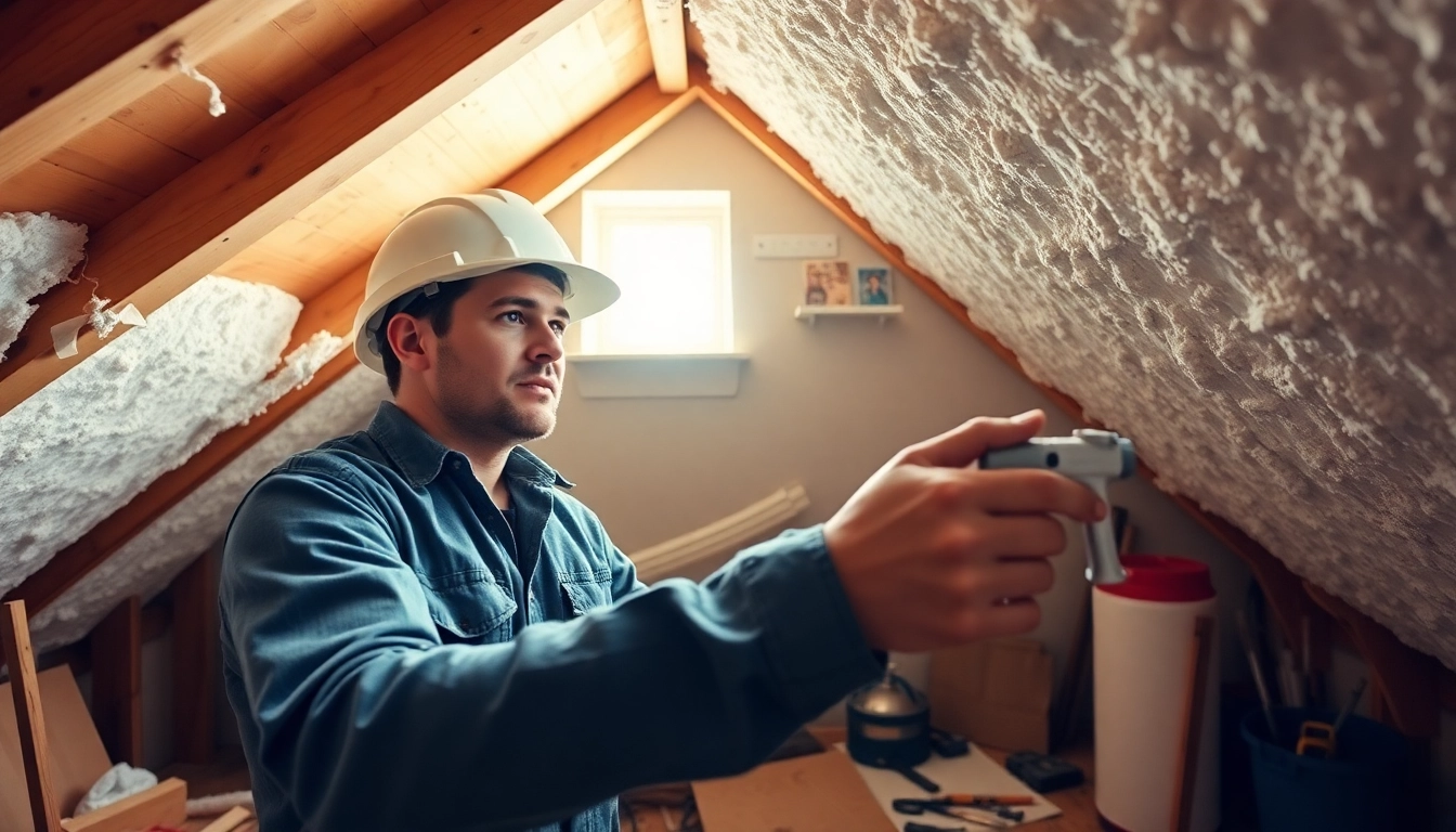 Lenders refusing spray foam insulation; contractor inspects detail in attic setting.