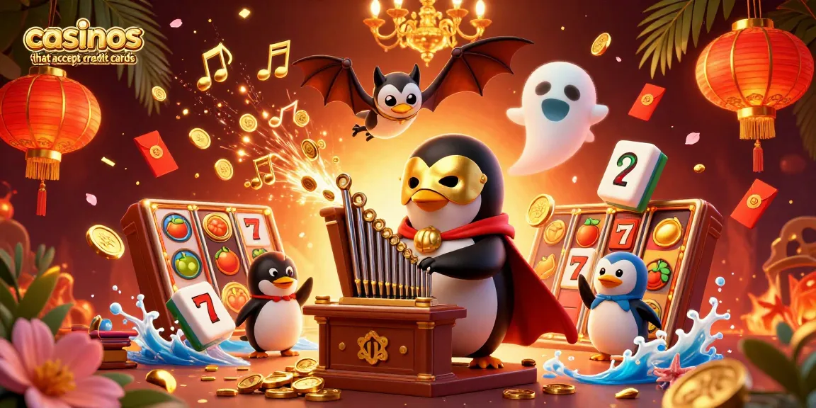 Experience the thrill at casinos that accept credit cards with a vibrant, animated celebration of gaming action.